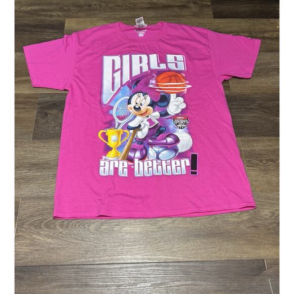 Disney Minnie Mouse Large Shirt ESPN White World Of Sports Champion - Picture 1 of 7